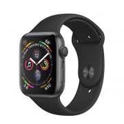 Watch Series 4 Aluminum Cellular (44mm), Space Gray, Black Sport Band