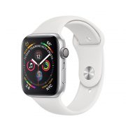 Watch Series 4 Steel Cellular 44mm, Silver, White Sport Band Watch Series 4 Steel Cellular 44mm, Silver, White Sport Band