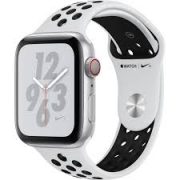 Watch Series 4 Aluminum Cellular (44mm), Silver, Pure Platinum/Black Nike Sport Band Watch Series 4 Aluminum Cellular (44mm), Silver, Pure Platinum/Black Nike Sport Band