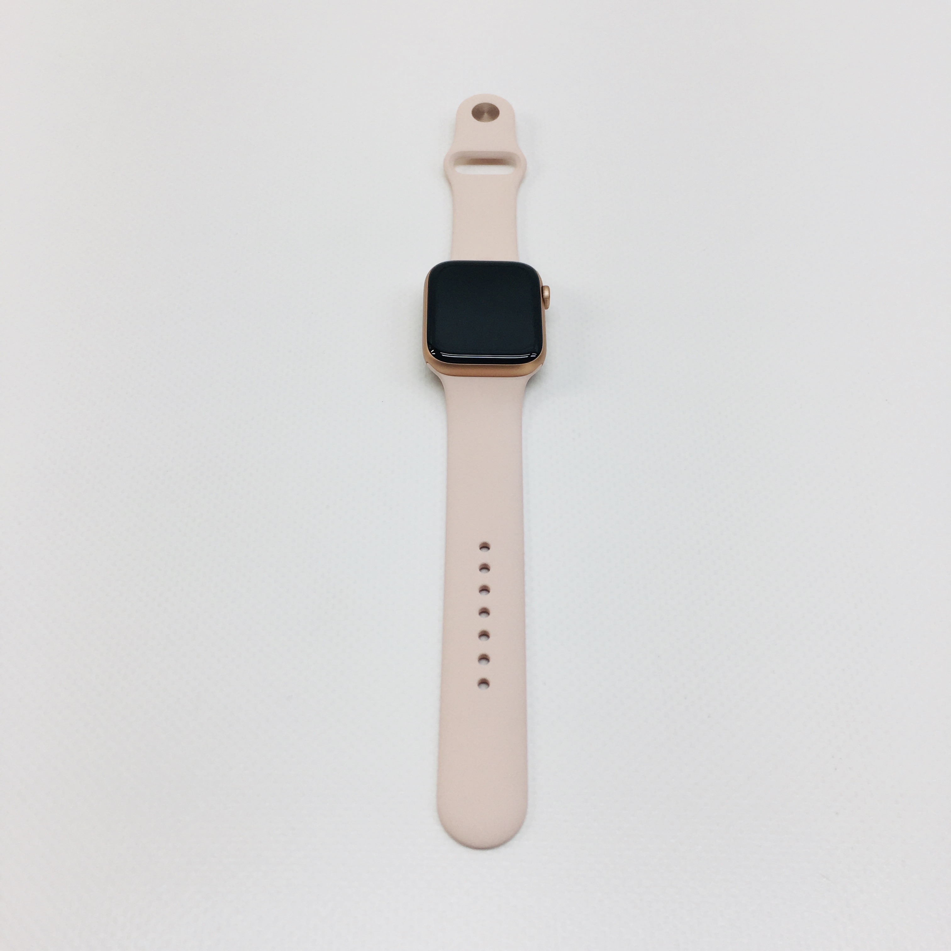series 4 gold aluminum pink sand sport band